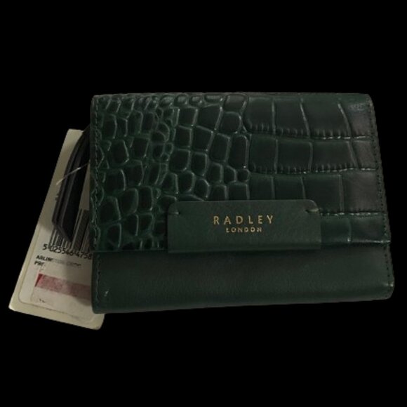 RADLEY LONDON Handbags - Radley London Croc-Embossed Arlington Court Leather Wallet in Seaweed - New